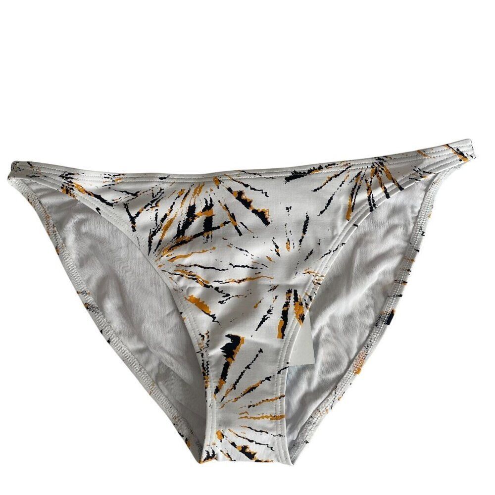 Demi Moore x Andie Tropez Bikini Swim Bottom Women Medium White‎ Lined Tropical